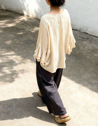 Women’s Relaxed Fit Linen Blouse Summer Casual