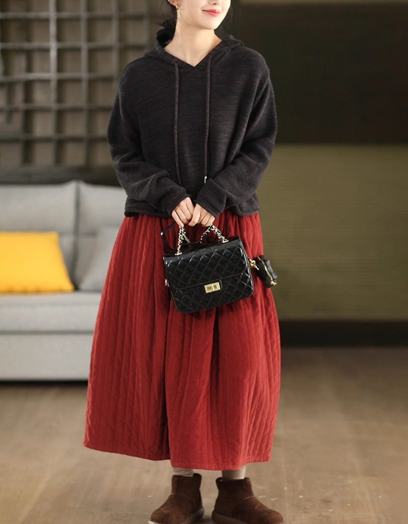 Suéter informal de punto con capucha de otoño para mujer