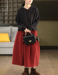 Suéter informal de punto con capucha de otoño para mujer