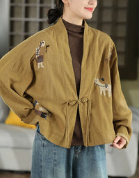 Women's Bohemian Embroidered Lightweight Jacket