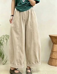 Comfortable loose fit corduroy trousers for everyday wear