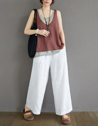 Summer-ready women’s tank top with layered style and adjustable straps