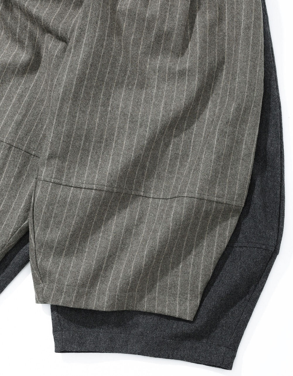 Women's charcoal gray wide leg cropped pants with pleated front