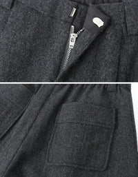 Women's Loose Charcoal Gray Wide Leg Pants