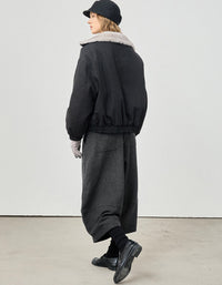Women's High Waist Charcoal Gray Wide Leg Pants