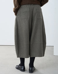 Women's Charcoal Gray Pleated Wide Leg Pants
