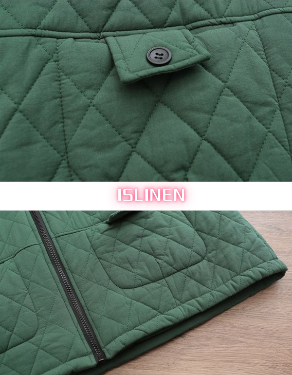 Women's Casual Diamond Pattern Hoodie Quilted Coat
