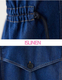 Women’s Casual Double Breasted Denim Jacket - Islinen