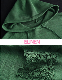 Women’s Casual Lace Pocket Sweater Hoodie