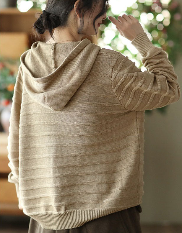 Women’s Casual Lace Pocket Sweater Hoodie