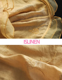 Women’s Casual Loose Embroidered Linen Blouse - Islinen