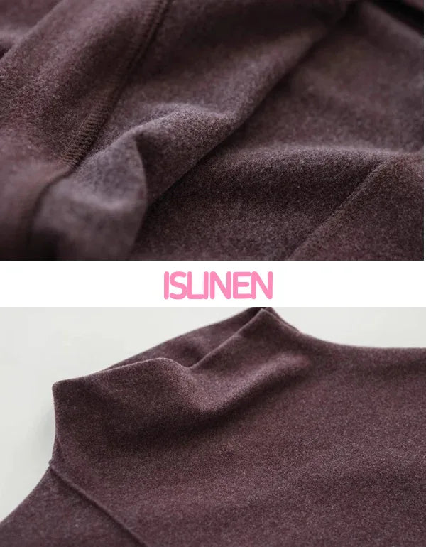 Women’s Casual Loose Ethnic Patchwork Turtleneck Sweatshirt - Islinen