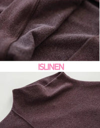 Women’s Casual Loose Ethnic Patchwork Turtleneck Sweatshirt - Islinen