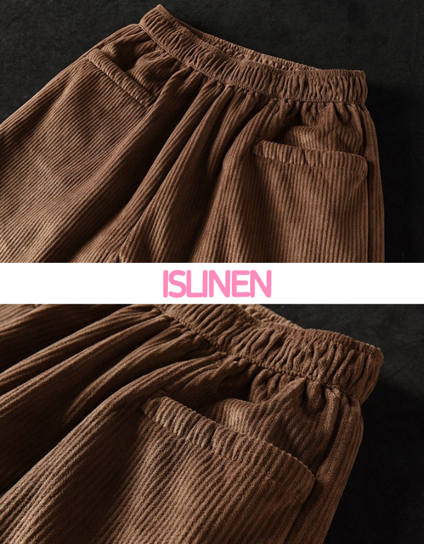 Women's Soft Warm Casual Loose Fit Corduroy Pants