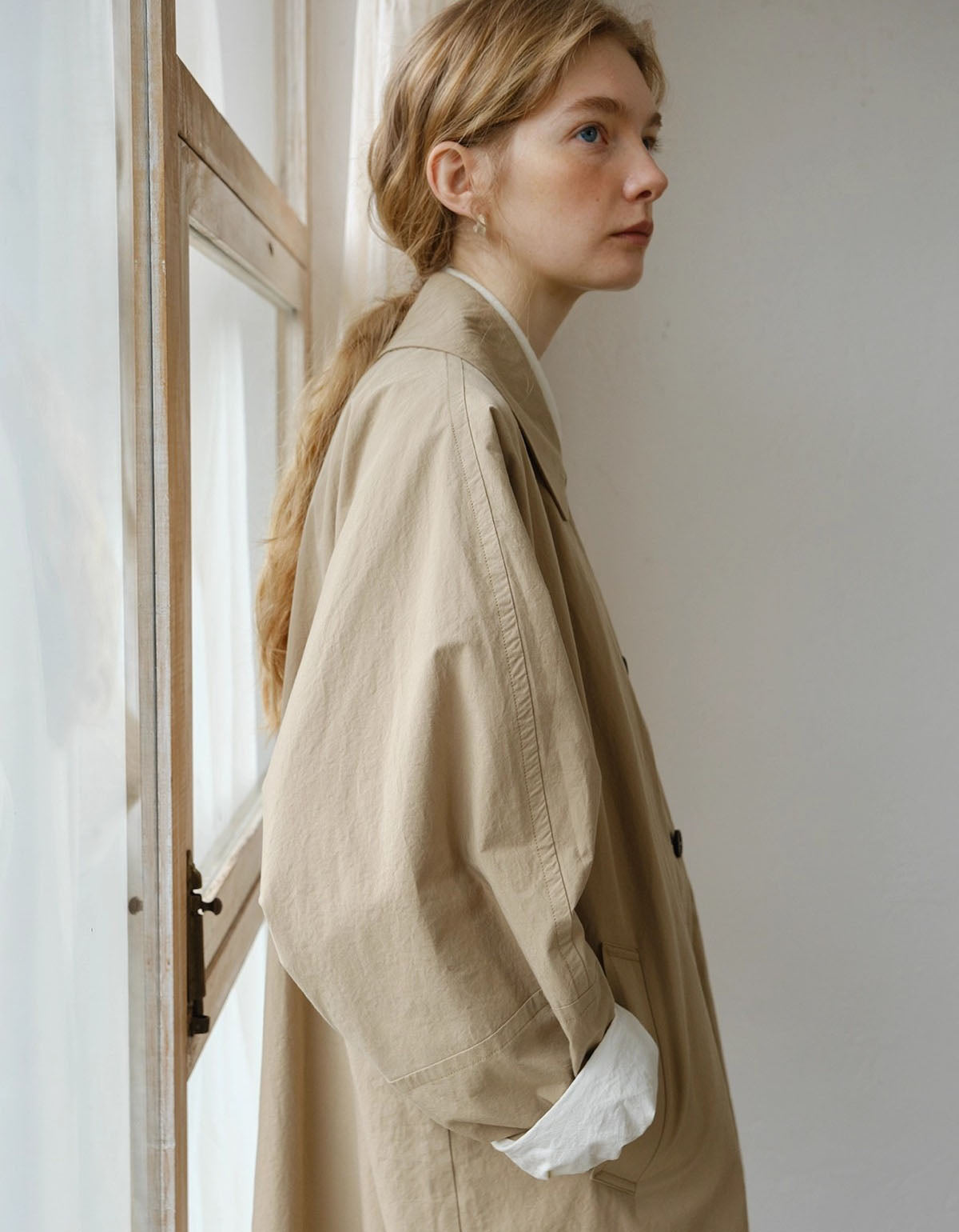 Women’s Casual Loose Fit Long Trench Coat