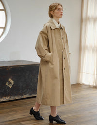 Women’s Casual Loose Fit Long Trench Coat