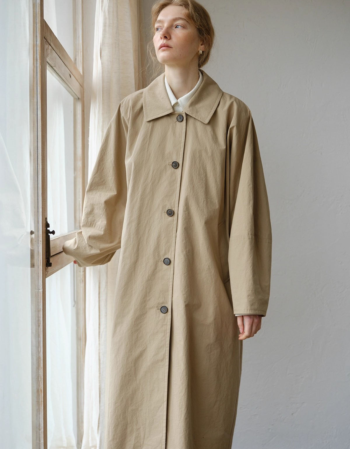 Women’s Casual Loose Fit Long Trench Coat