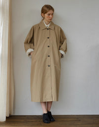 Women’s Casual Loose Fit Long Trench Coat