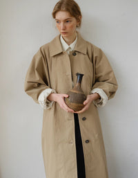 Women’s Casual Loose Fit Long Trench Coat