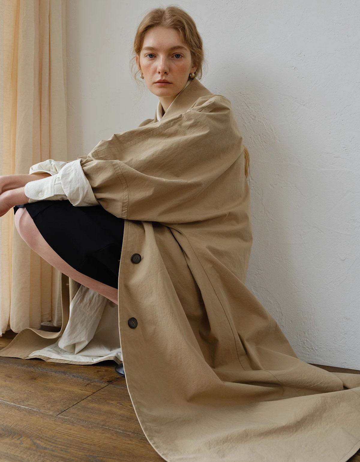 Women’s Casual Loose Fit Long Trench Coat