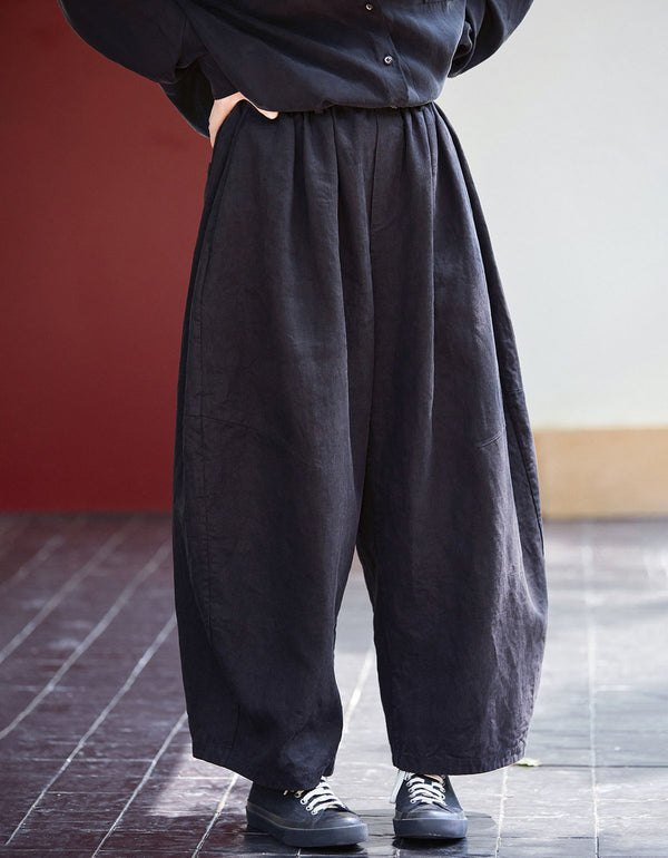 Women’s wide leg linen pants high waist casual fit