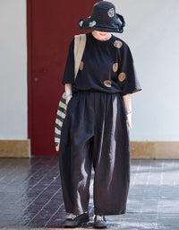 Minimalist linen trousers women relaxed silhouette