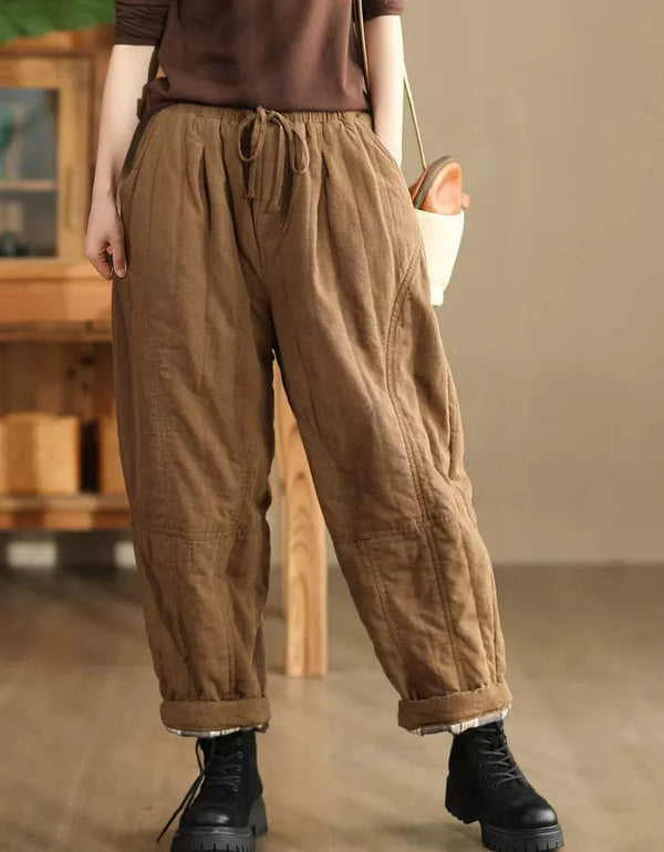 Women’s Casual Loose Warm Winter Trousers - Islinen
