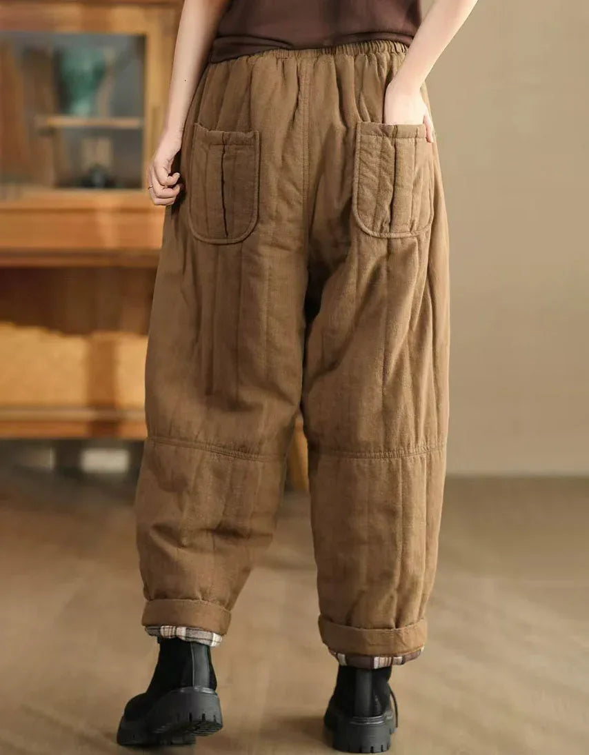 Women’s Casual Loose Warm Winter Trousers - Islinen