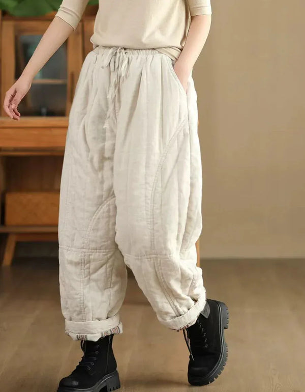 Women’s Casual Loose Warm Winter Trousers - Islinen