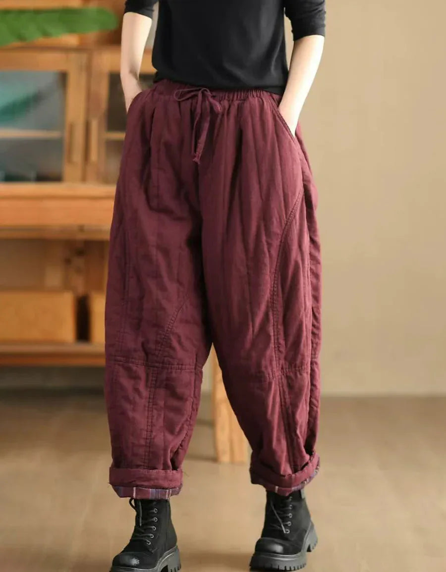 Women’s Casual Loose Warm Winter Trousers - Islinen