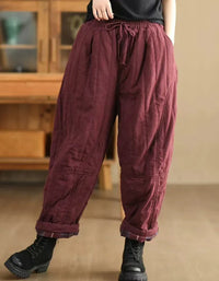 Women’s Casual Loose Warm Winter Trousers - Islinen