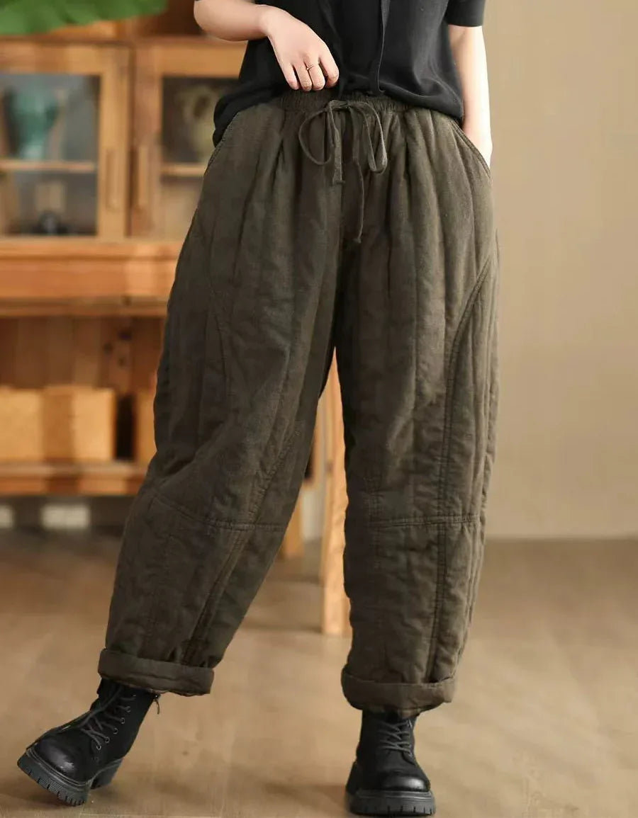 Women’s Casual Loose Warm Winter Trousers - Islinen