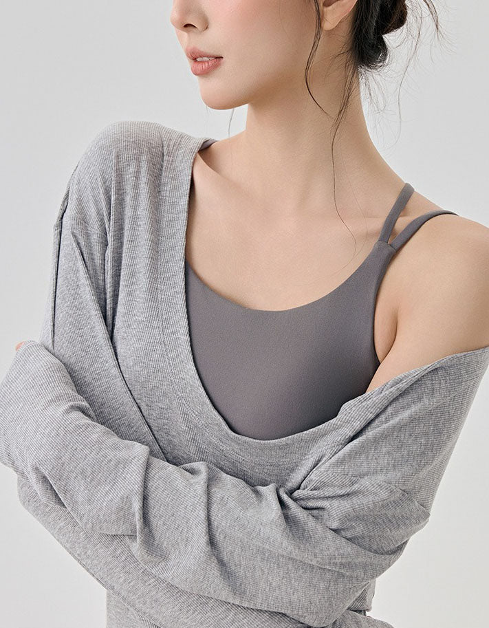 Soft Stretch Yoga Top Women Casual Loose Fit Style