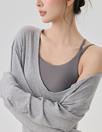Soft Stretch Yoga Top Women Casual Loose Fit Style