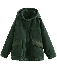 Women’s Cozy Corduroy Hooded Jacket