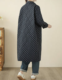 Women’s Casual Polka Dot Quilted Puffer Coat