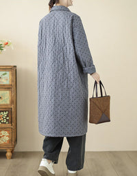 Women’s Casual Polka Dot Quilted Puffer Coat