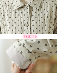 Women’s Casual Polka Dot Quilted Puffer Coat