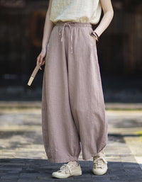 Women's Relaxed Wide Leg Linen Pants for Casual Everyday Wear