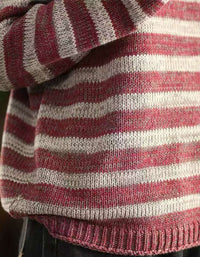 Women's Casual Relaxed Fit Striped Knit Sweater