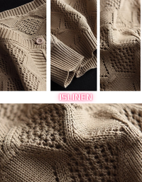 Women’s Casual Textured Button-Up Knit Cardigan