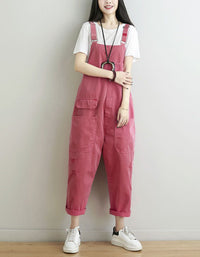 women casual overalls outfit daily wear pink