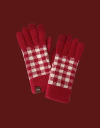 Women’s Christmas Design Knitted Winter Warm Gloves