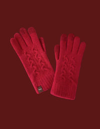 Women’s Christmas Design Knitted Winter Warm Gloves