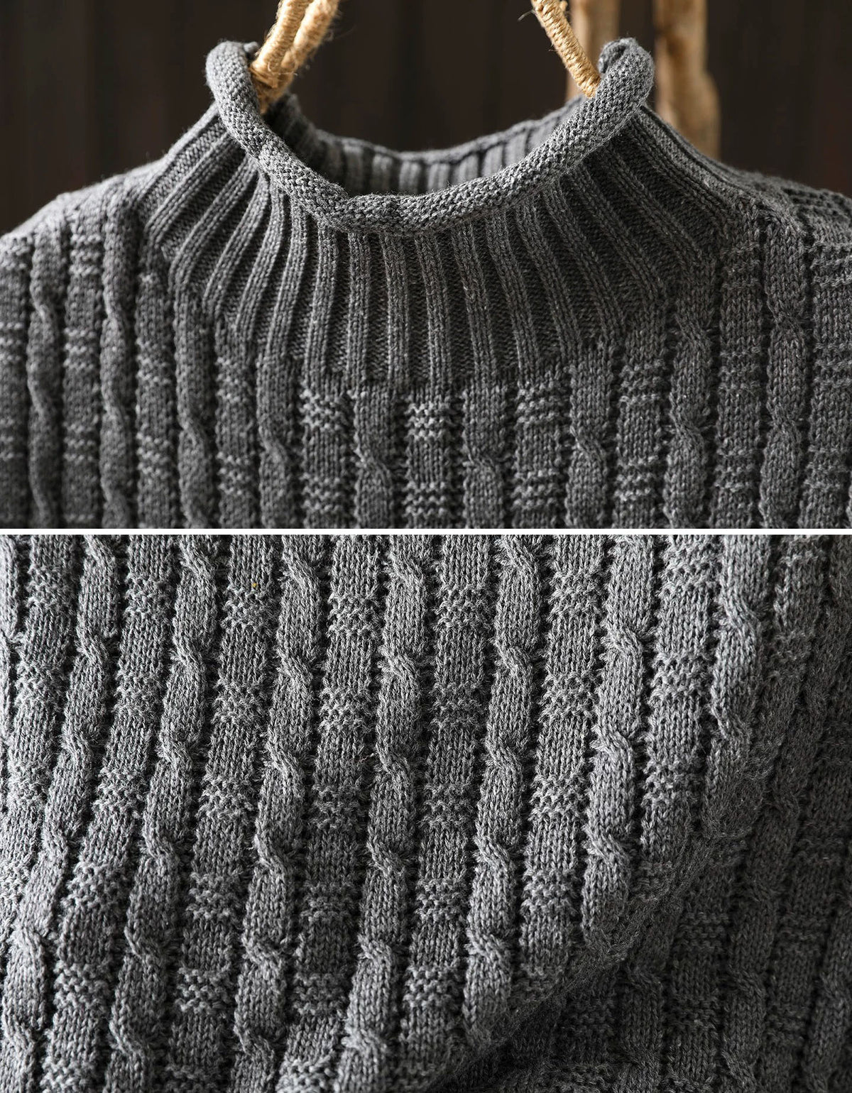Close-up of heart patch details on women's knit sweater