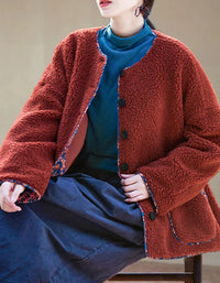 Women's Comfortable Casual Loose Sherpa Fleece Jacket - Islinen