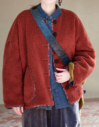 Women's Comfortable Casual Loose Sherpa Fleece Jacket - Islinen