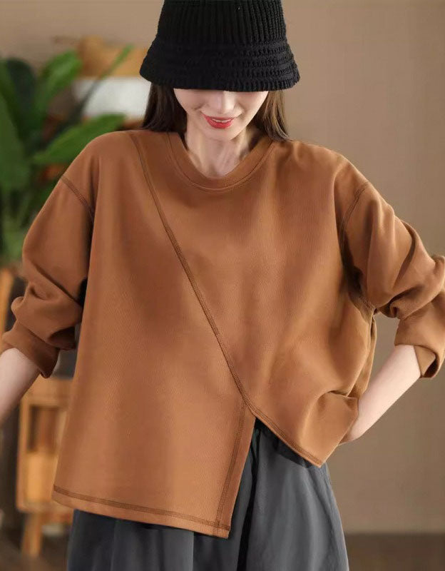 Women's Comfortable Loose-Fit Cotton Sweatshirt