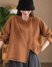 Women's Comfortable Loose-Fit Cotton Sweatshirt