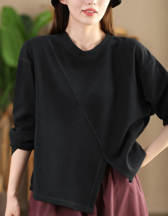 Women's Comfortable Loose-Fit Cotton Sweatshirt